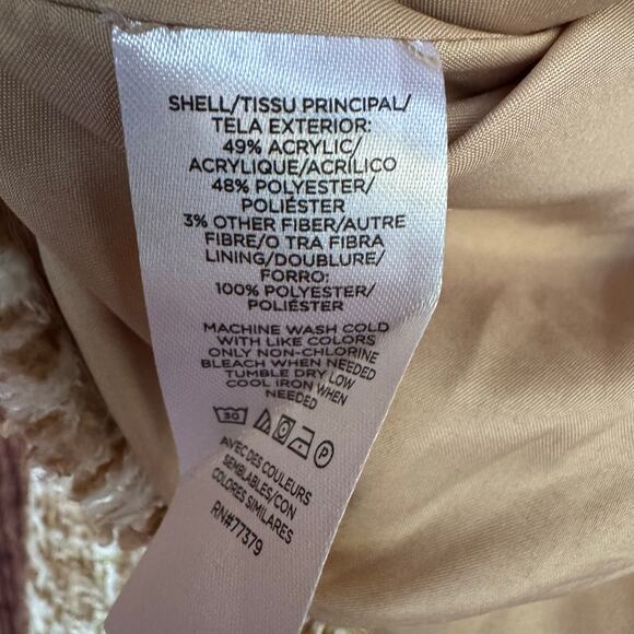 Ann Taylor Blazer Tweed Plaid Jacket 14P Petite Work Fall Academia Minimalist - Picture 8 of 9